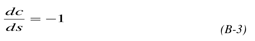 1 − = ds dc (B-3)