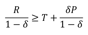 𝑅 1 −𝛿≥𝑇+ 𝛿𝑃 1 −𝛿